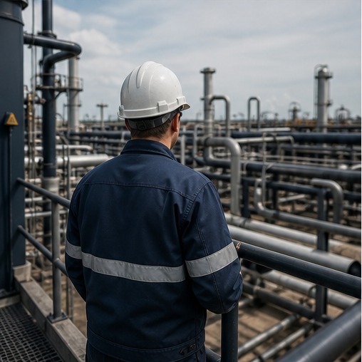 Safety engineer in an industrial plant